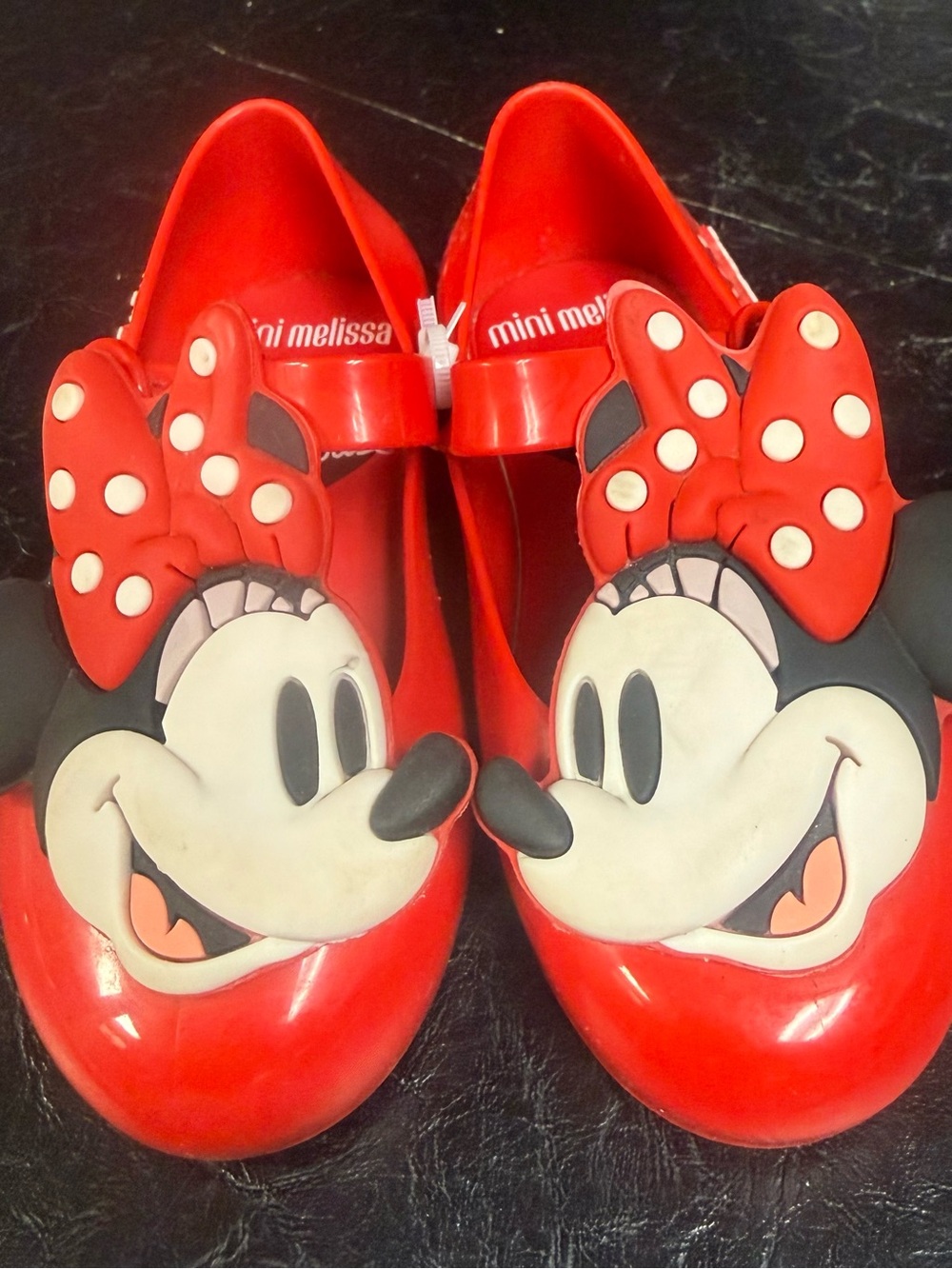 Mini Melissa Red Minnie Mouse Mary Jane Jelly Shoes